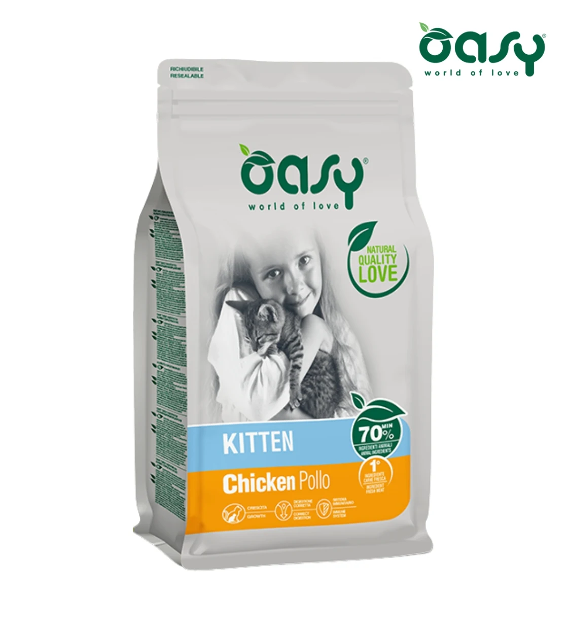 Oasy Chicken Kitten Dry Food 1.5 kg