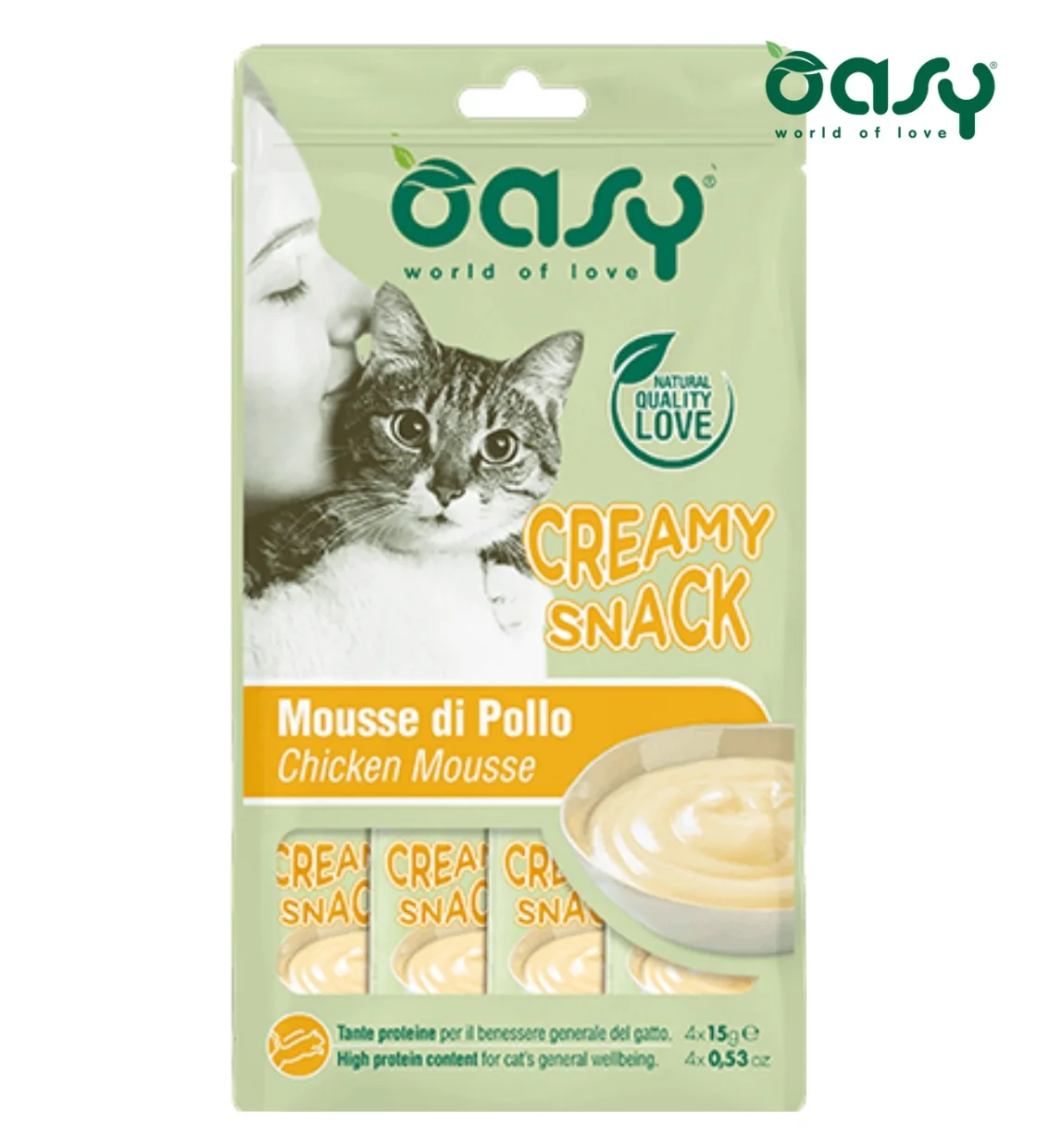 Oasy Chicken Mousse Creamy Cat Treats 15 gm X 4