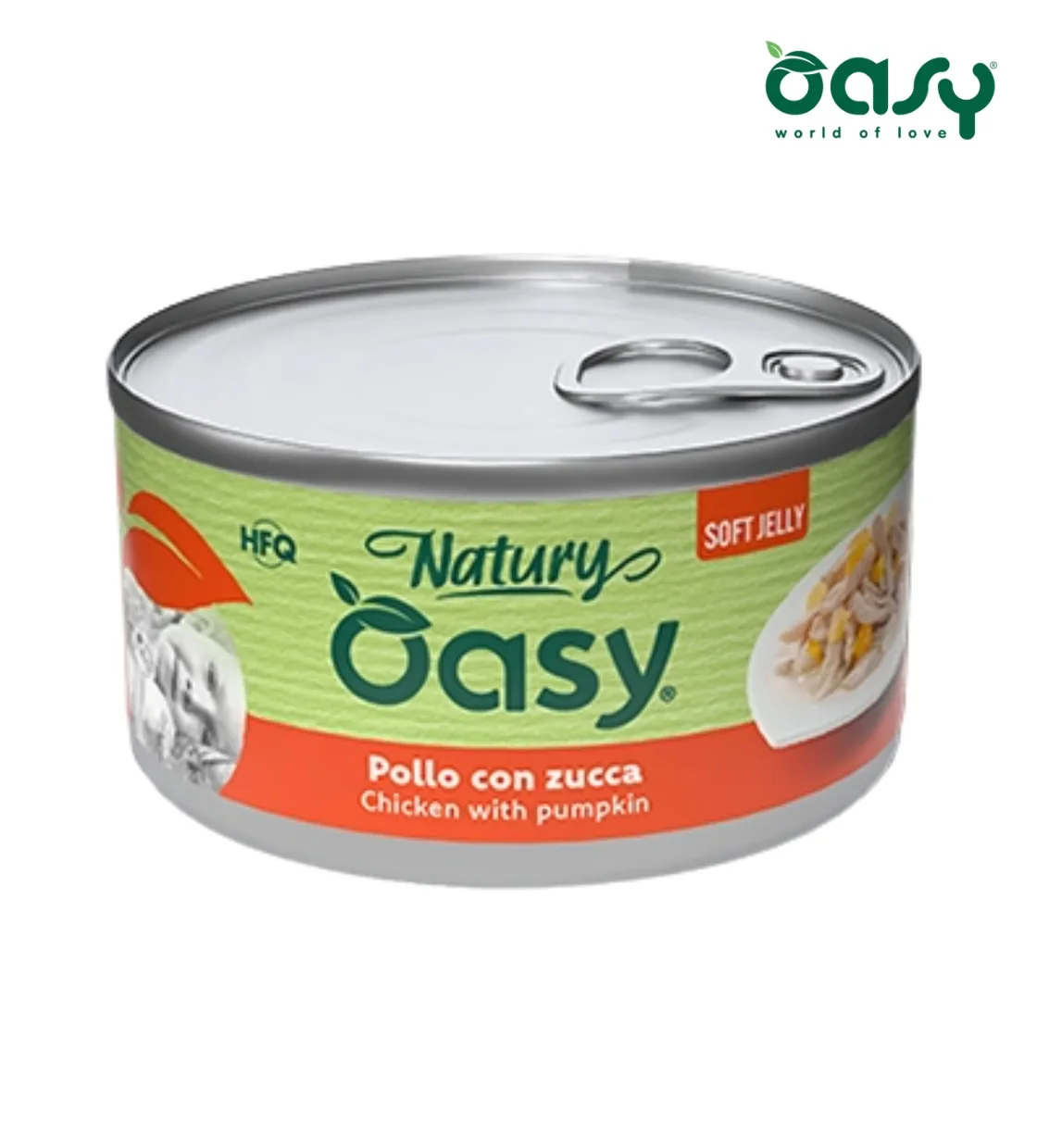 Oasy Natury Chicken with Pumpkin Soft in Jelly Cat Wet Food 85 gm