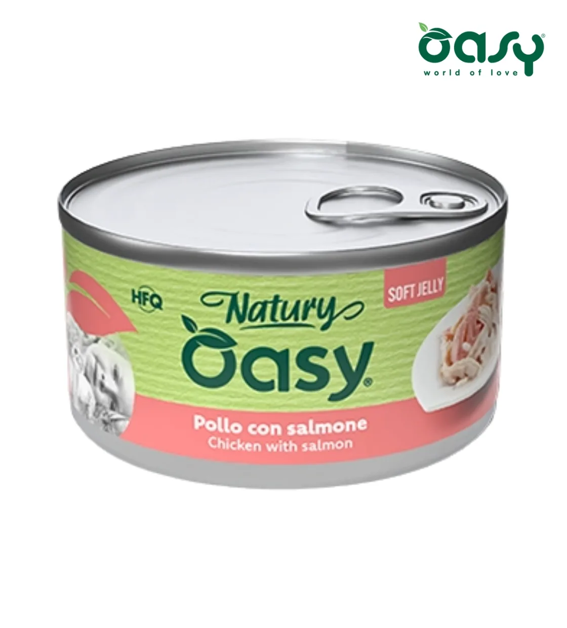 Oasy Natury Chicken with Salmon Soft in Jelly Cat Wet Food 85 gm