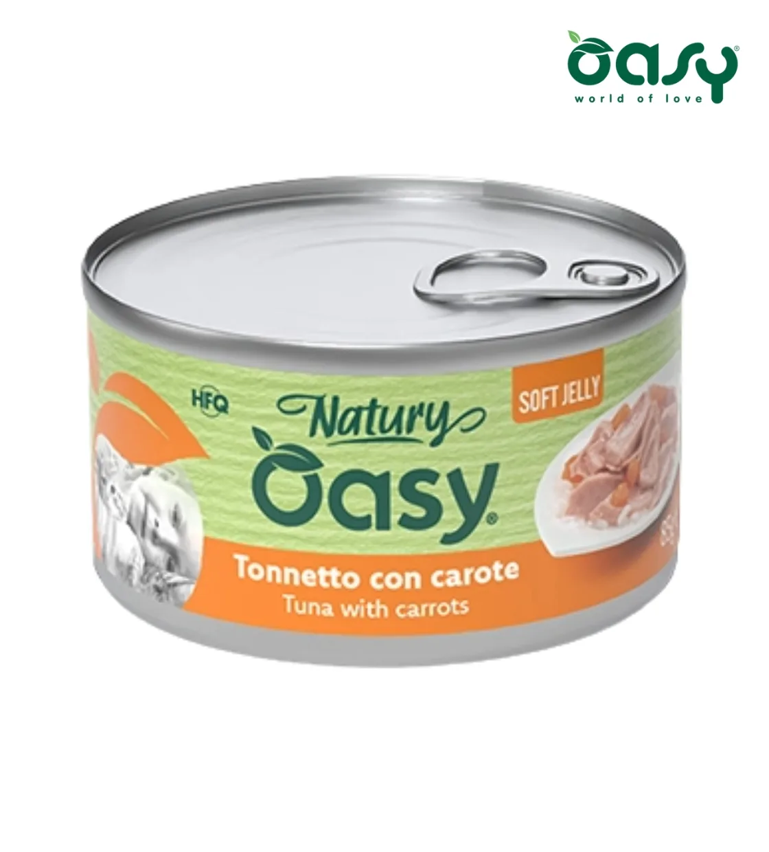 Oasy Natury Tuna with Carrots Soft in Jelly Cat Wet Food 85 gm