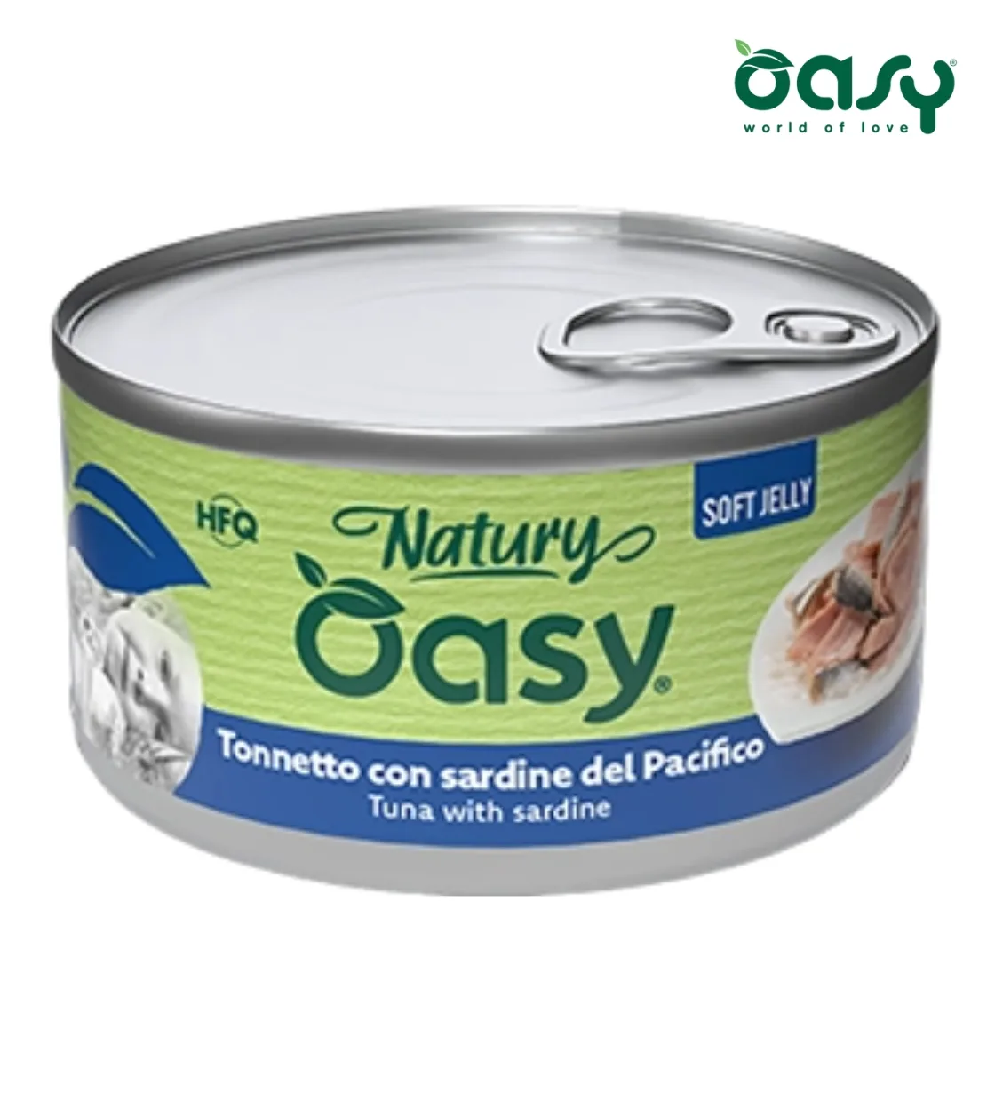 Oasy Natury Tuna with Sardine Soft in Jelly Cat Wet Food 150 gm