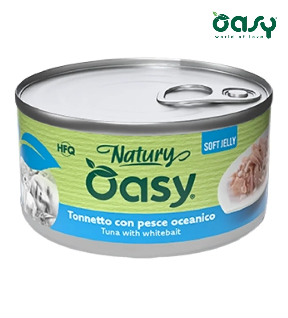 Oasy Natury Tuna with Whitebait Soft in Jelly Cat Wet Food 150 gm