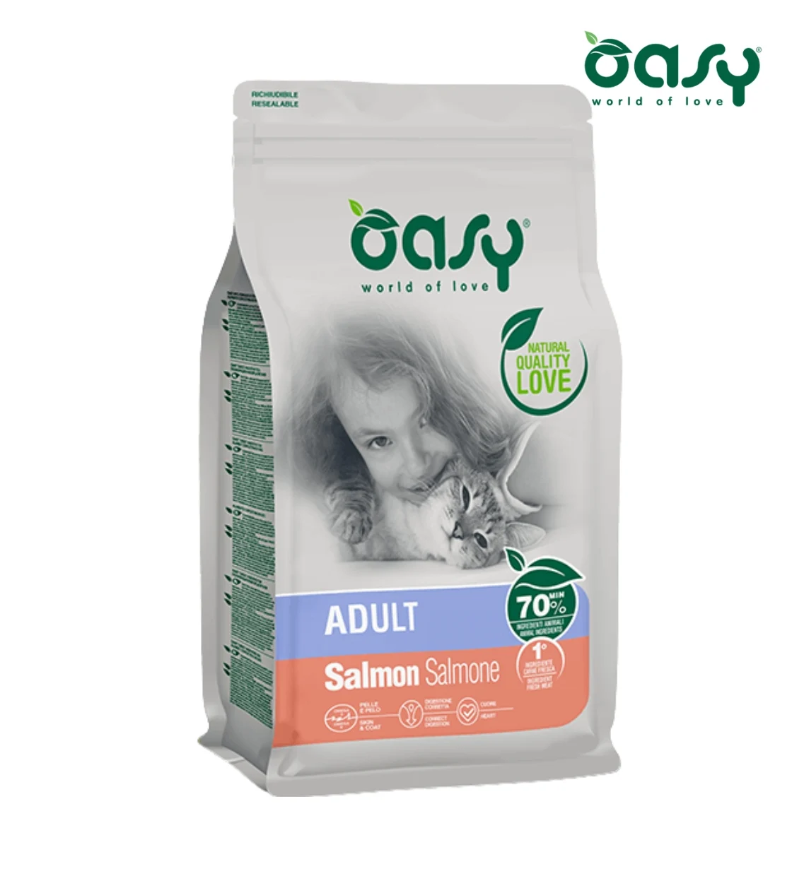 Oasy Salmon Cat Dry Food 1.5 kg