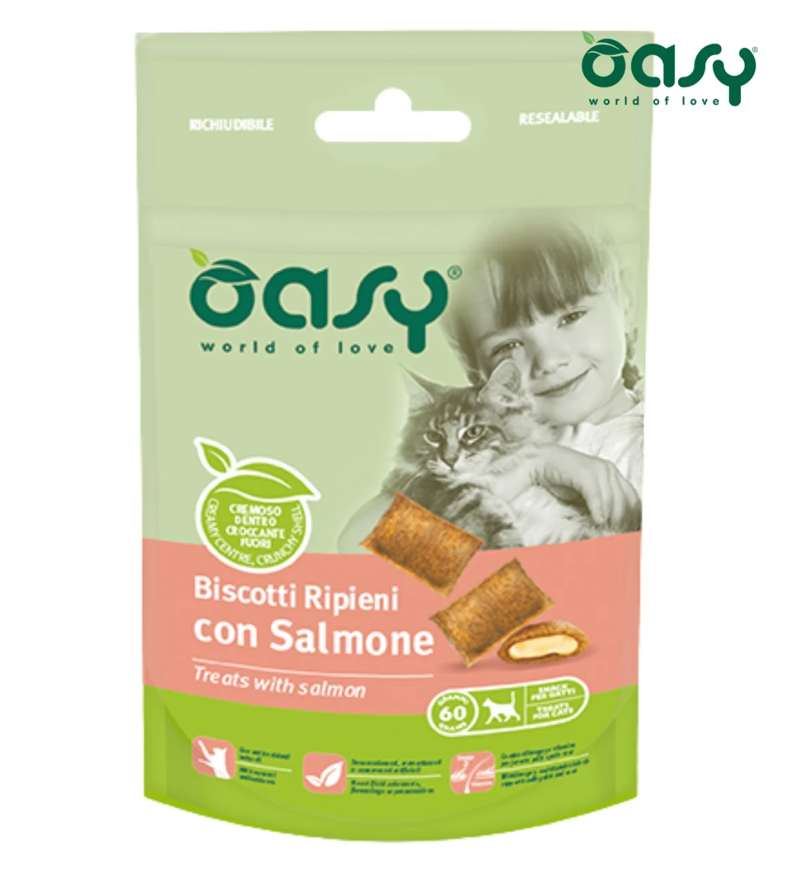 Oasy Salmon Cat Treats 60 gm