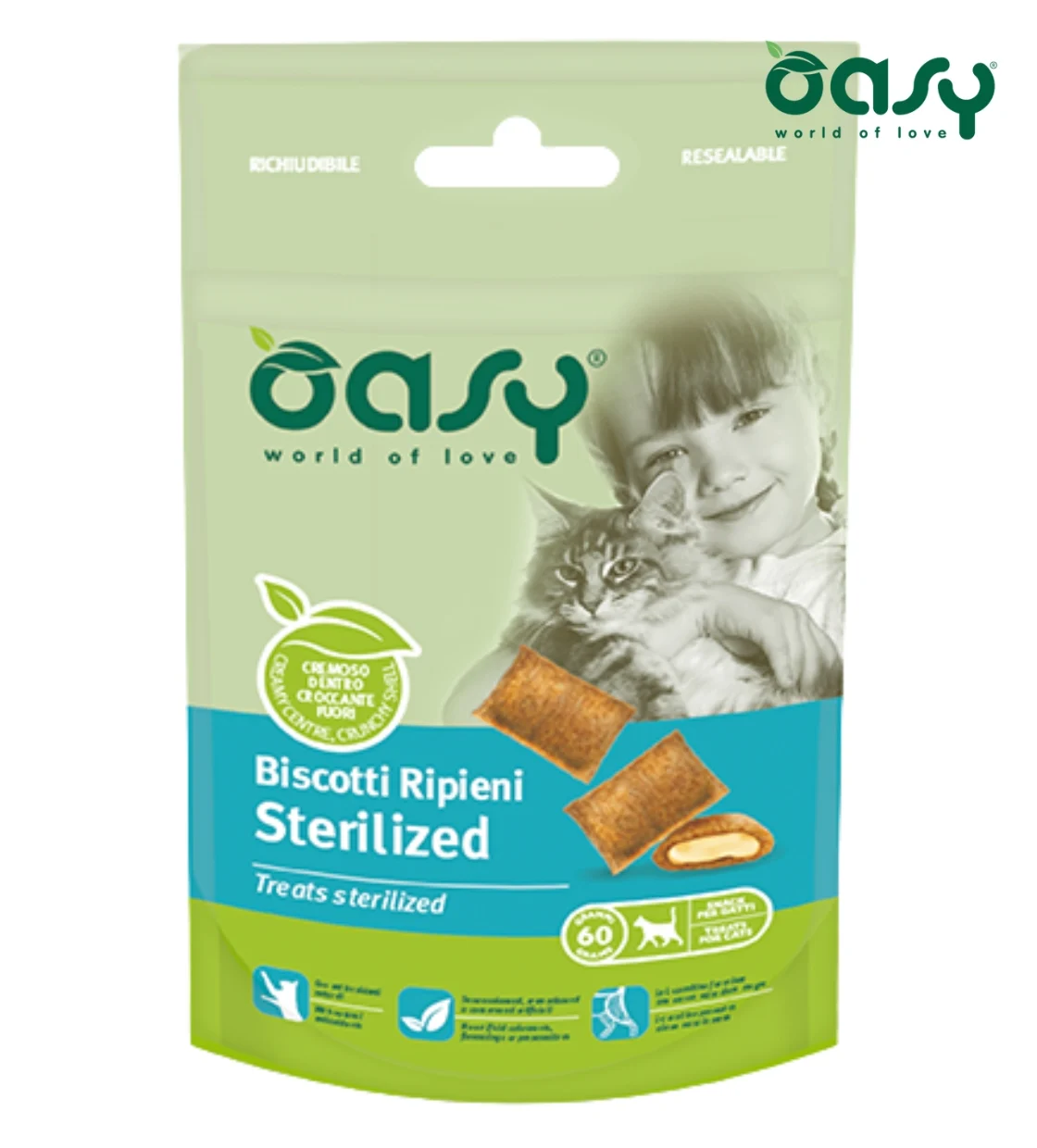 Oasy Sterilized Chicken Cat Treats 60 gm