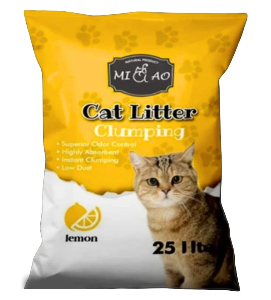 Miao Lemon Clumping Cat Litter 25 L