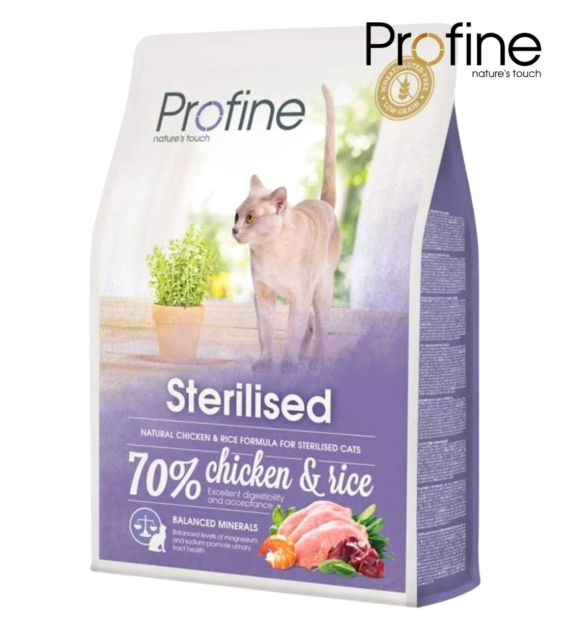 Profine Chicken and Rice Sterilised Cat Dry Food 2 kg