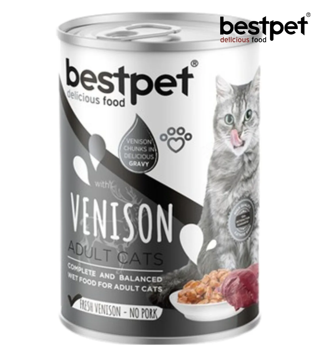 Bestpet Venison Chunks in Gravy Cat Wet Food 400 gm