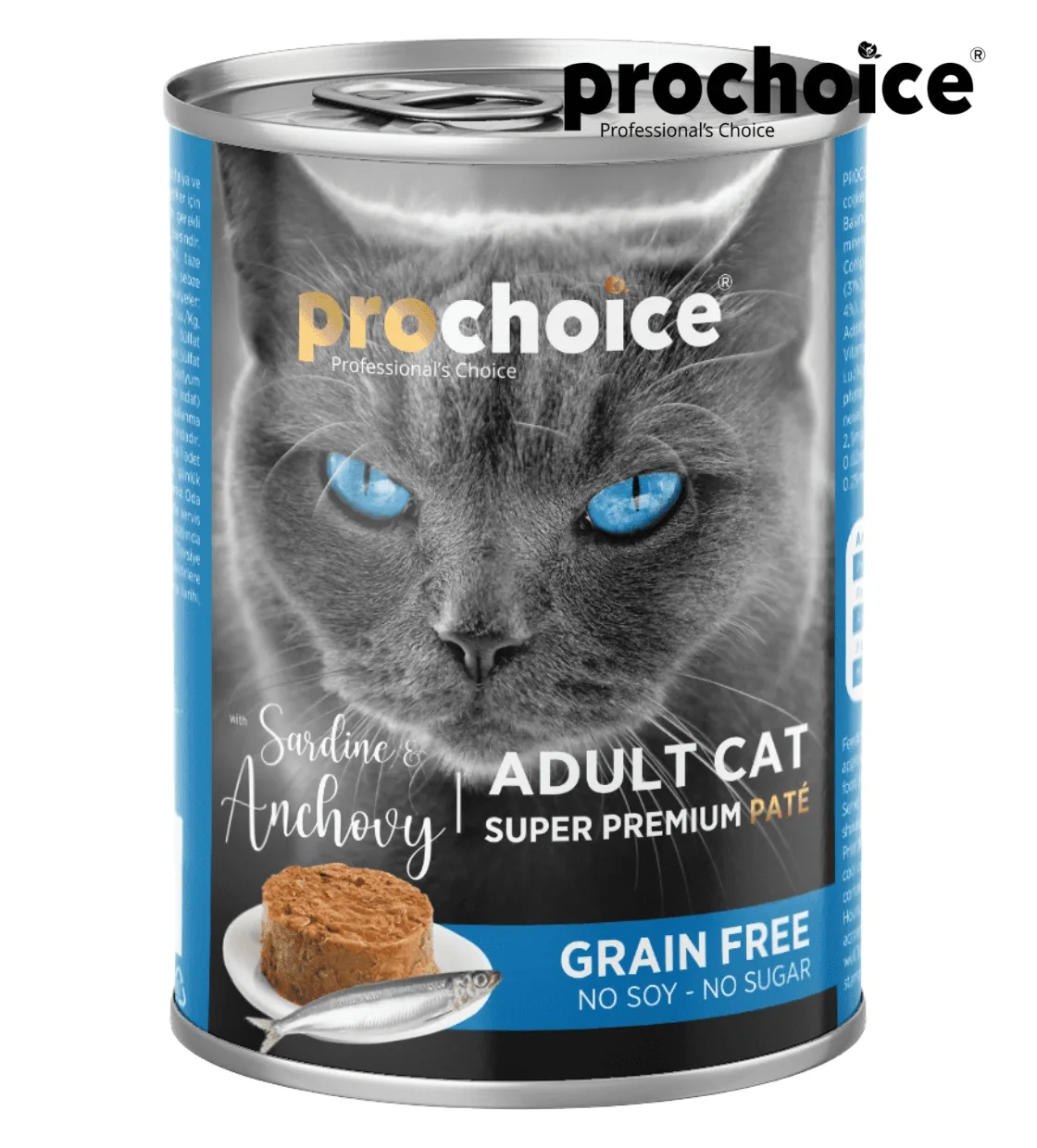 Prochoice Sardine and Anchovy Pate Cat Wet Food 400 gm