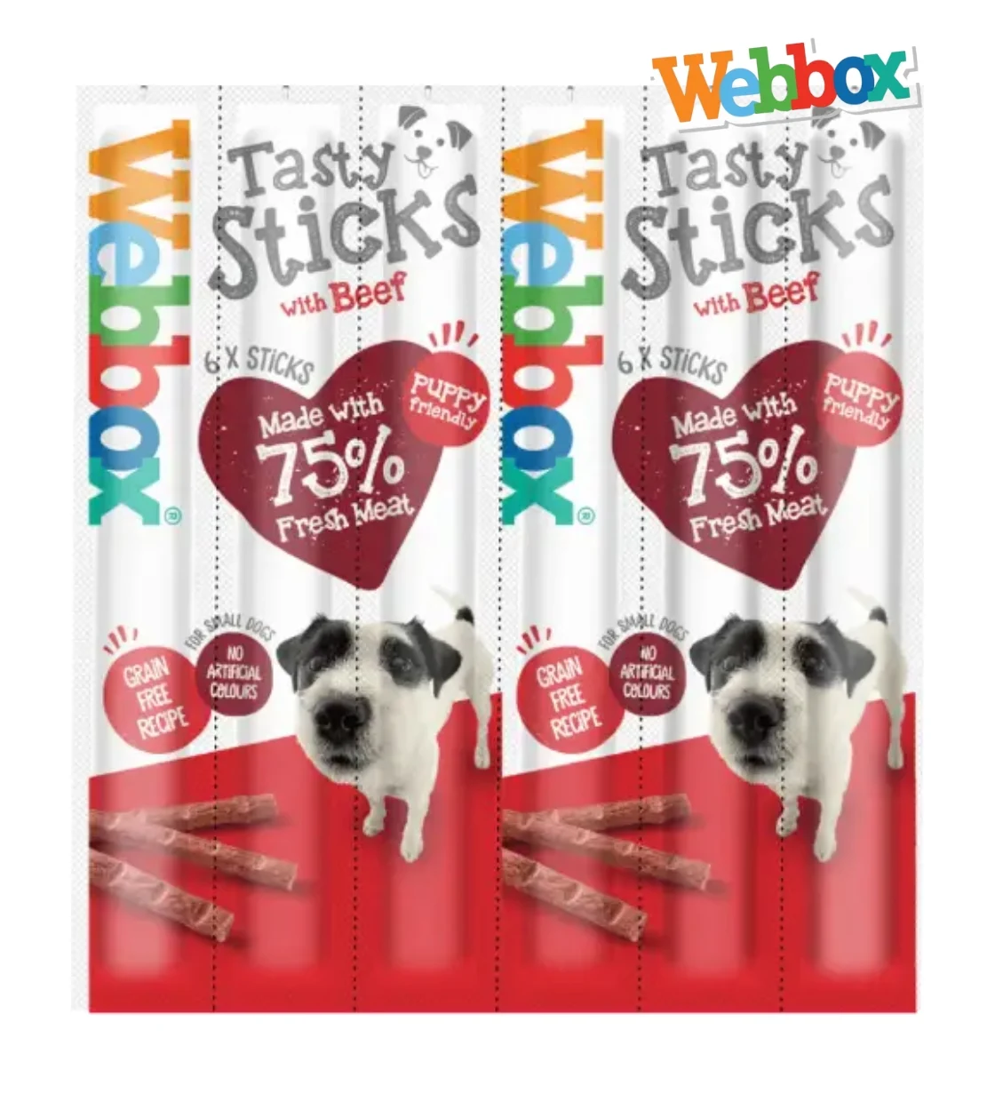 Webbox Beef Tasty Sticks Dog Treats 5 gm x 6 pcs