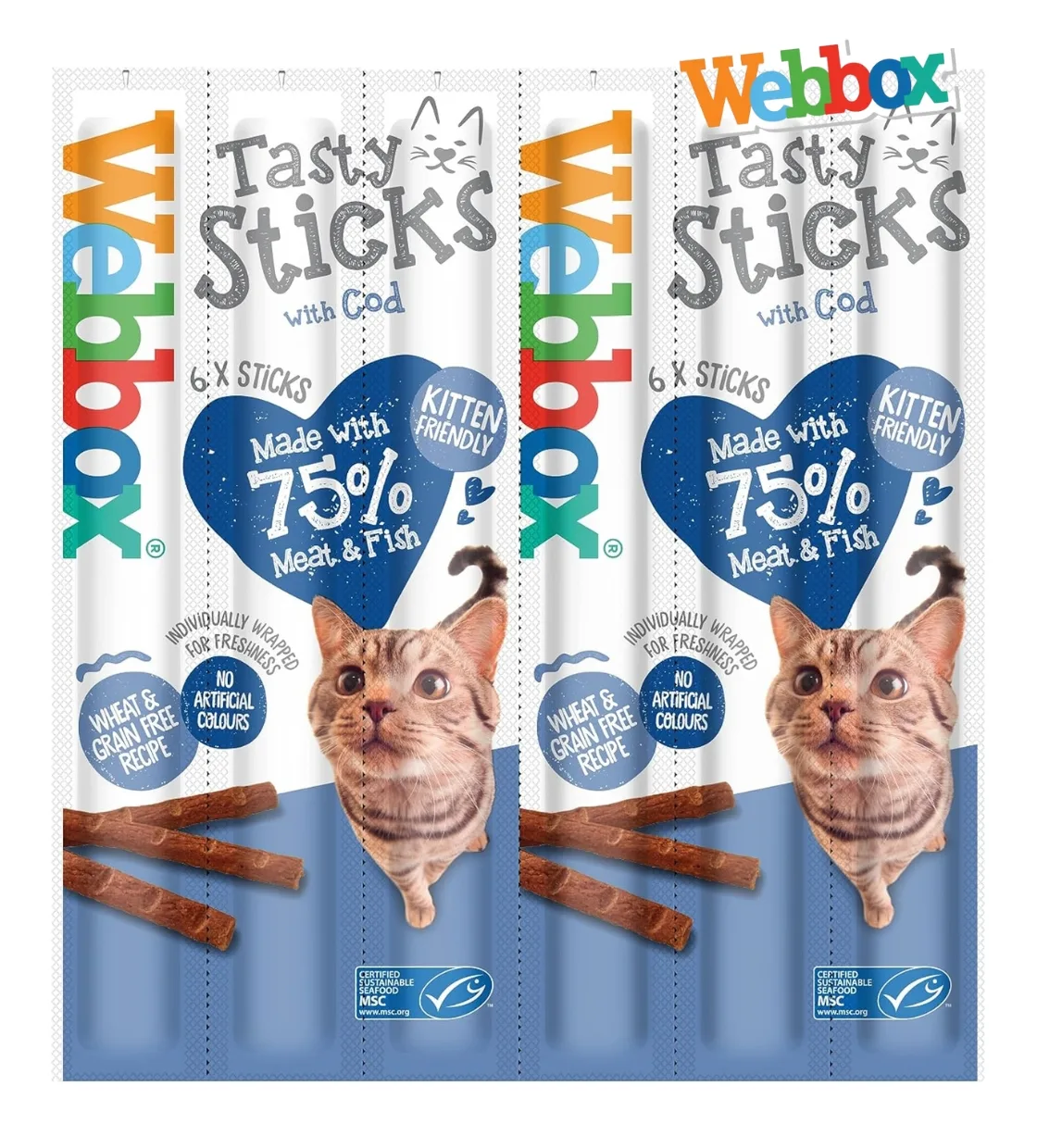Webbox Cod Tasty Sticks Cat Treats 5 gm x 6 pcs