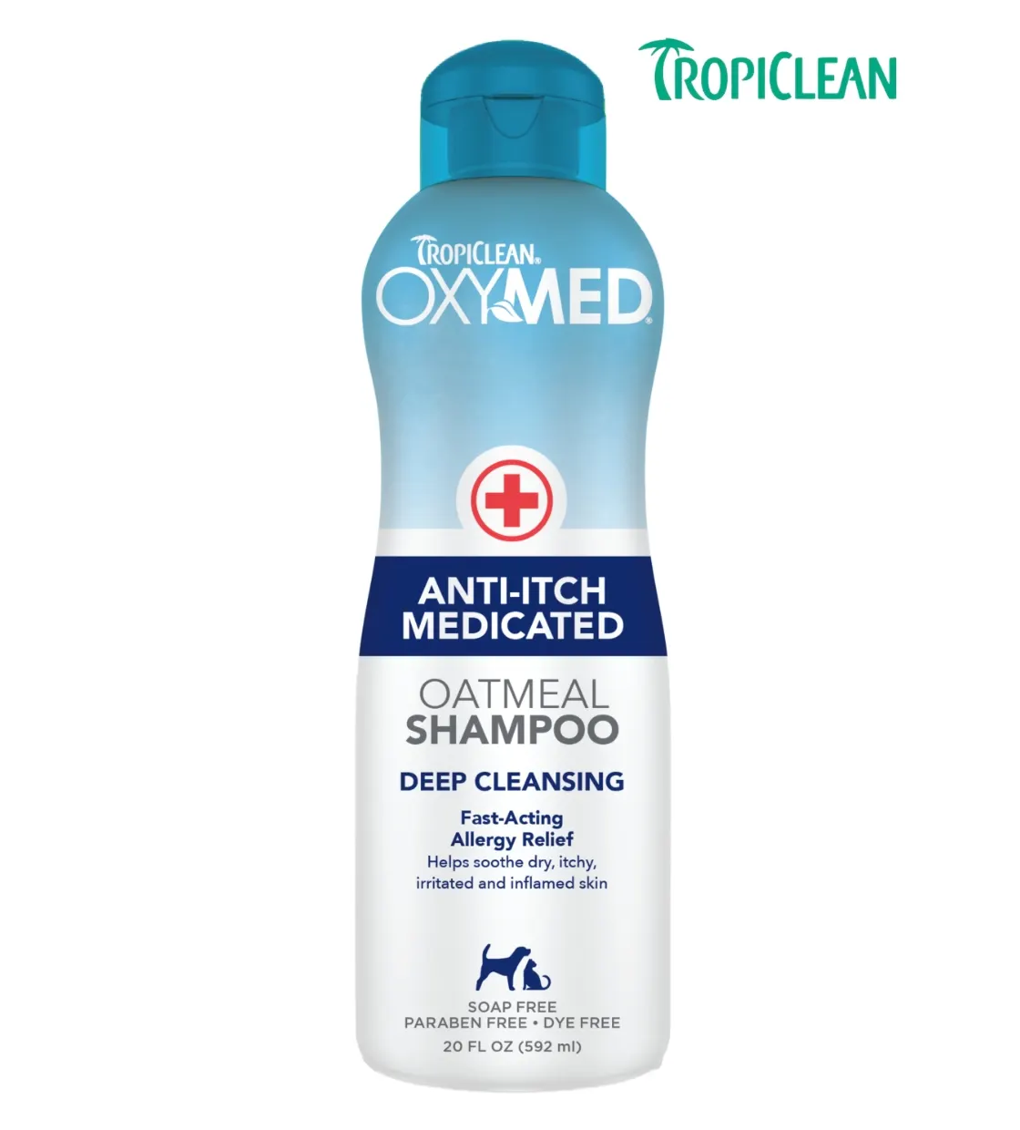 TropiClean OxyMed Medicated Anti-Itch Cat and Dogs Shampoo 592 ml