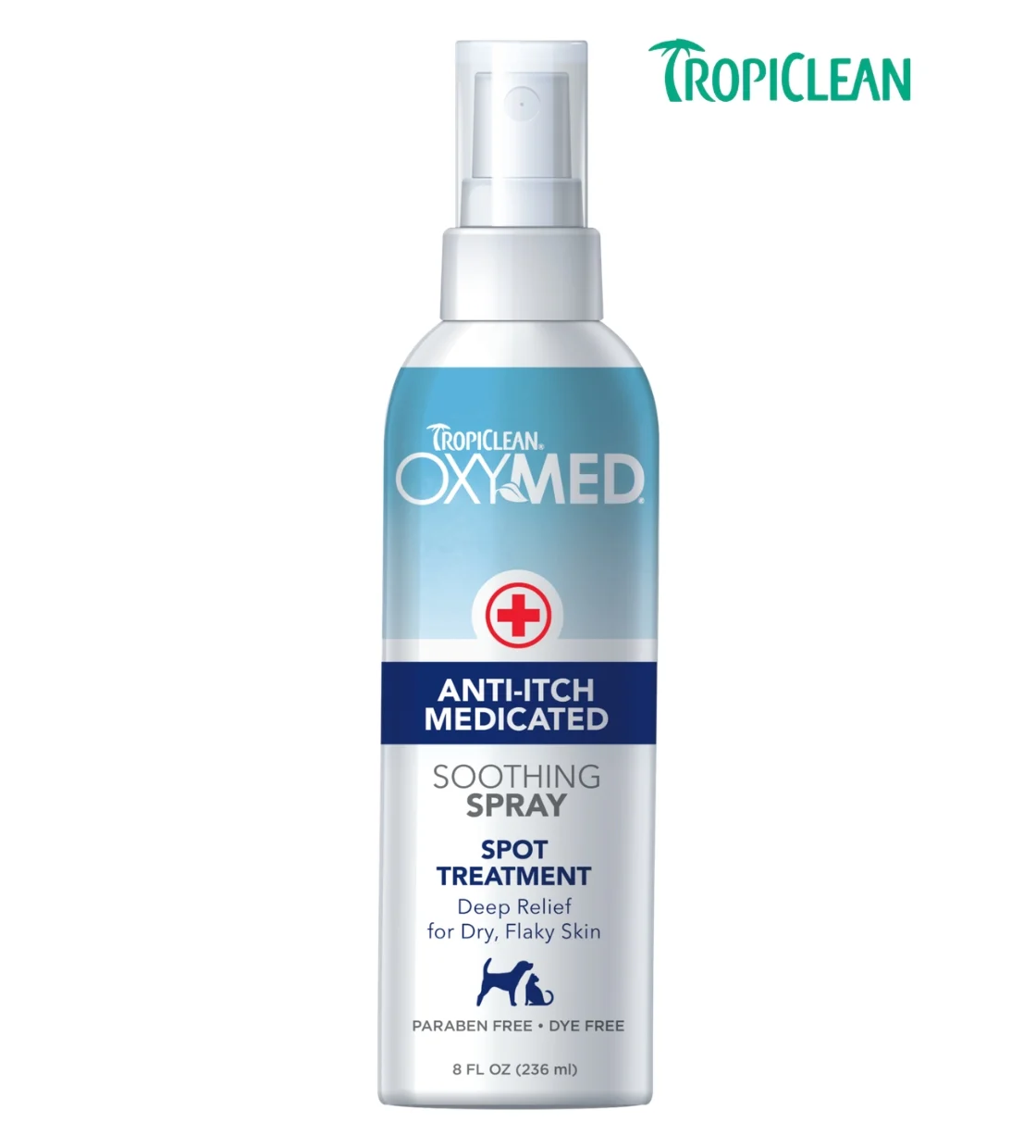 TropiClean OxyMed Medicated Anti-itch Spray Cats and Dogs 236 ml