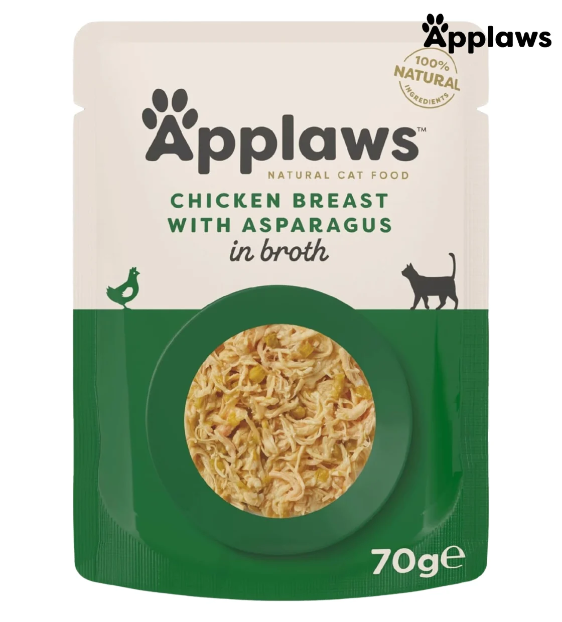 Applaws Chicken Breast with Asparagus in Broth Cat Wet Food 70 gm
