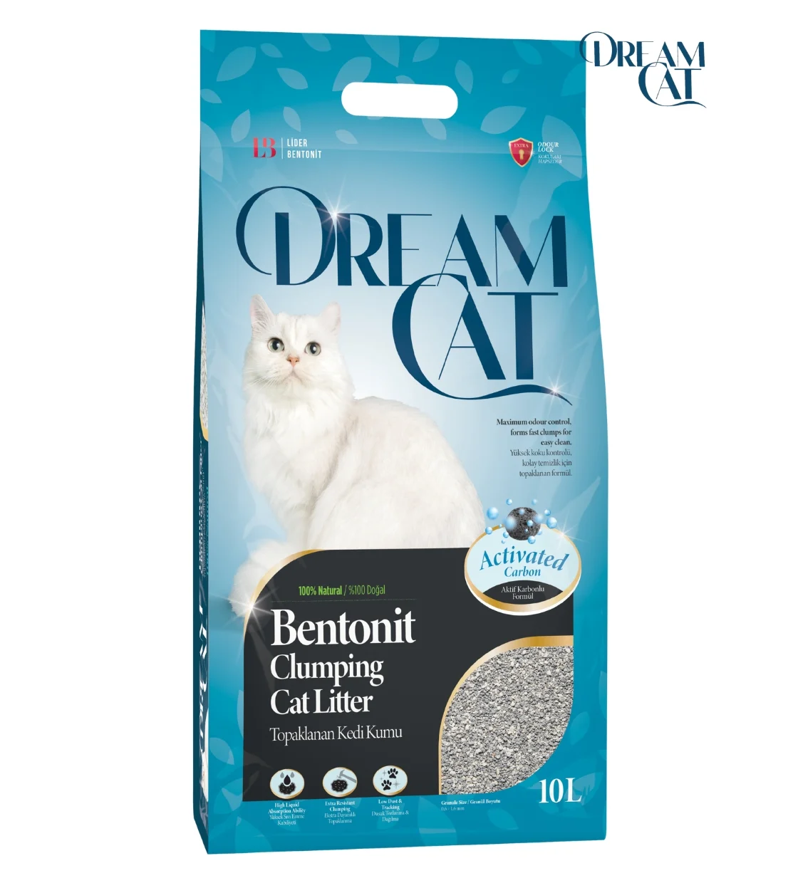 Dream Cat Activated Carbon Clumping Cat Litter 10 L