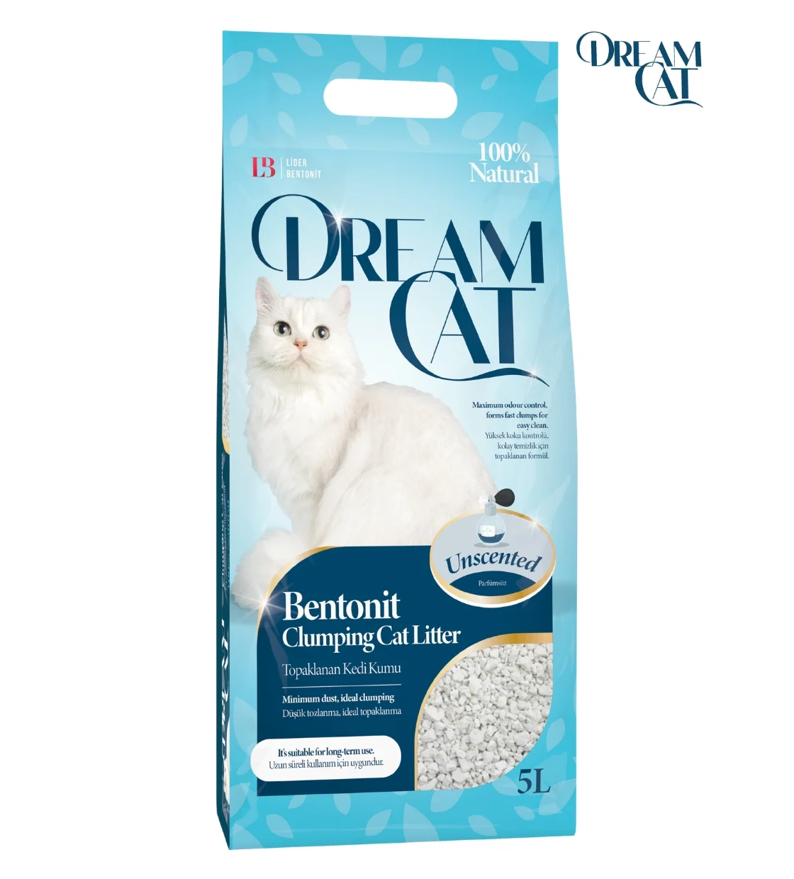 Dream Cat Unscented Clumping Cat Litter 5 L