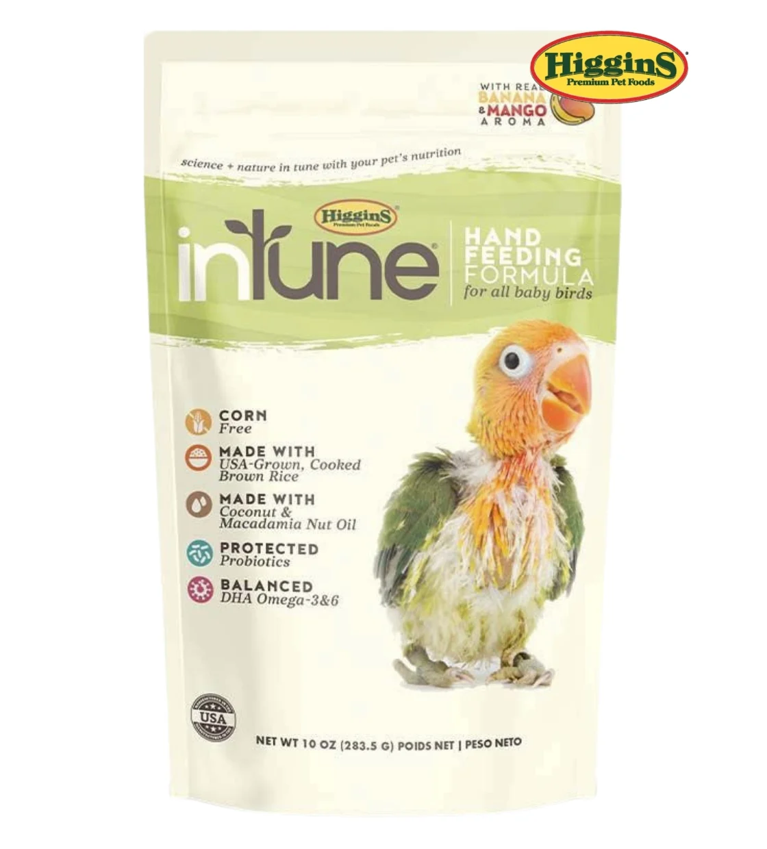 Higgins InTune Hand Feeding Formula For All Birds 283 gm