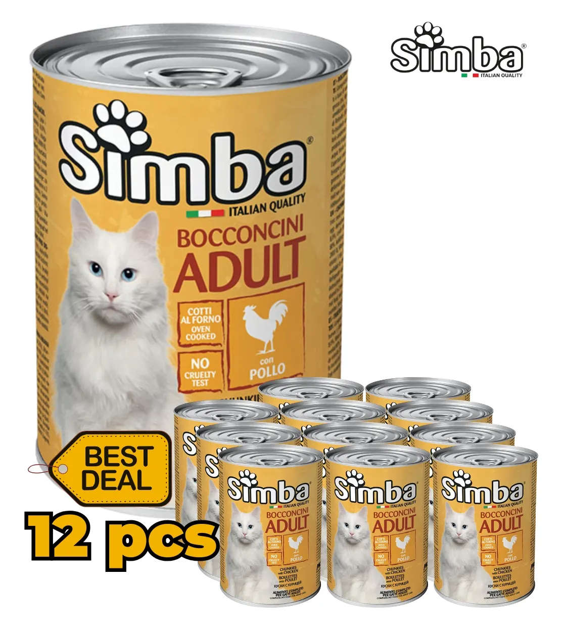 Simba Chicken Chunks Cat Wet Food 415 gm x 12pcs
