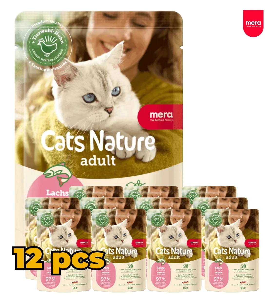 Mera Cats Nature Salmon Pate Cat Wet Food 85gm x 12pcs