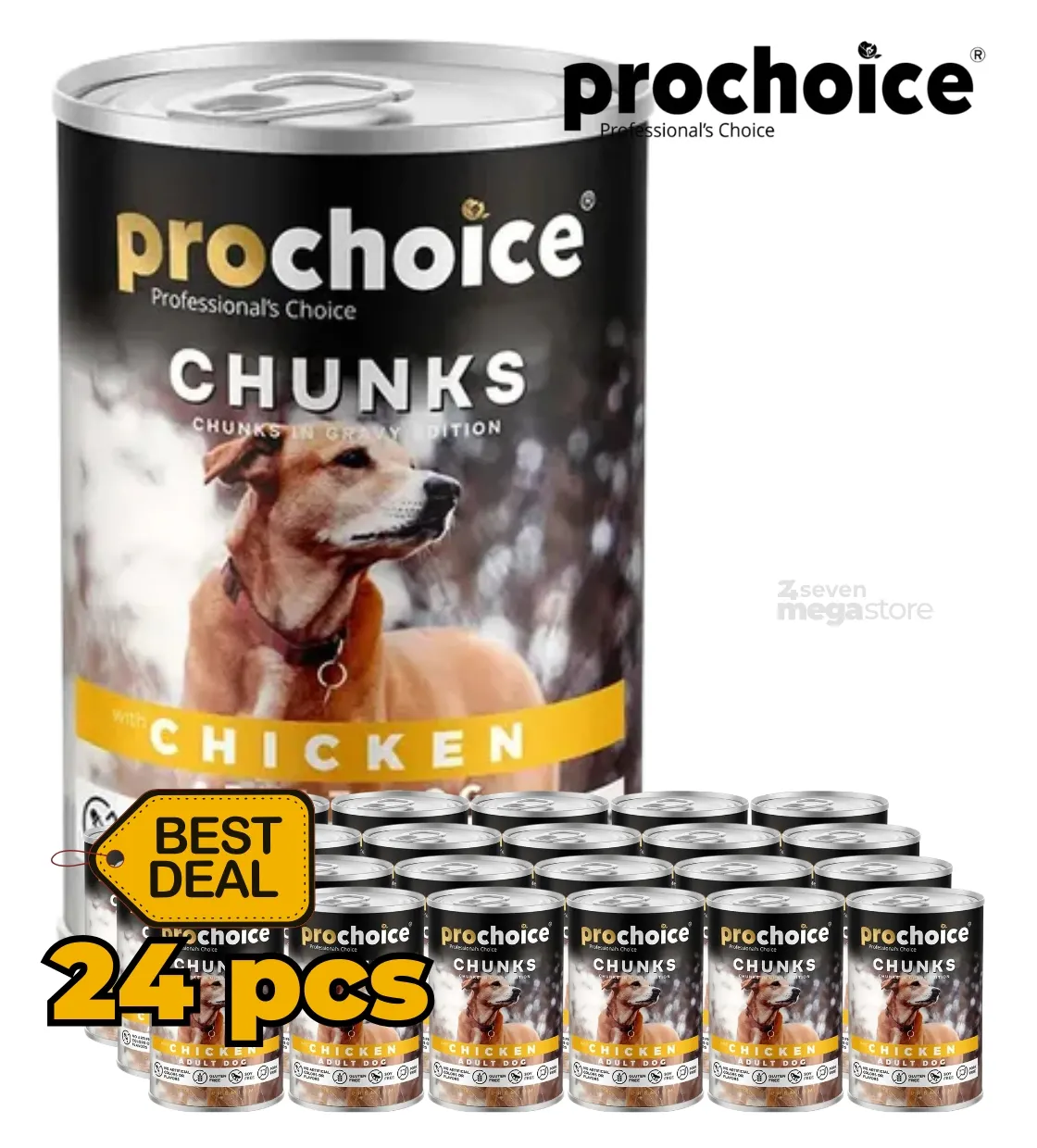 Prochoice Chicken Chunks Dog Wet Food 400gm x 24pcs
