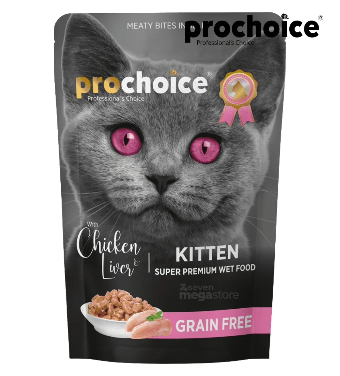Prochoice Chicken and Liver Chunks Kitten Wet Food 85gm