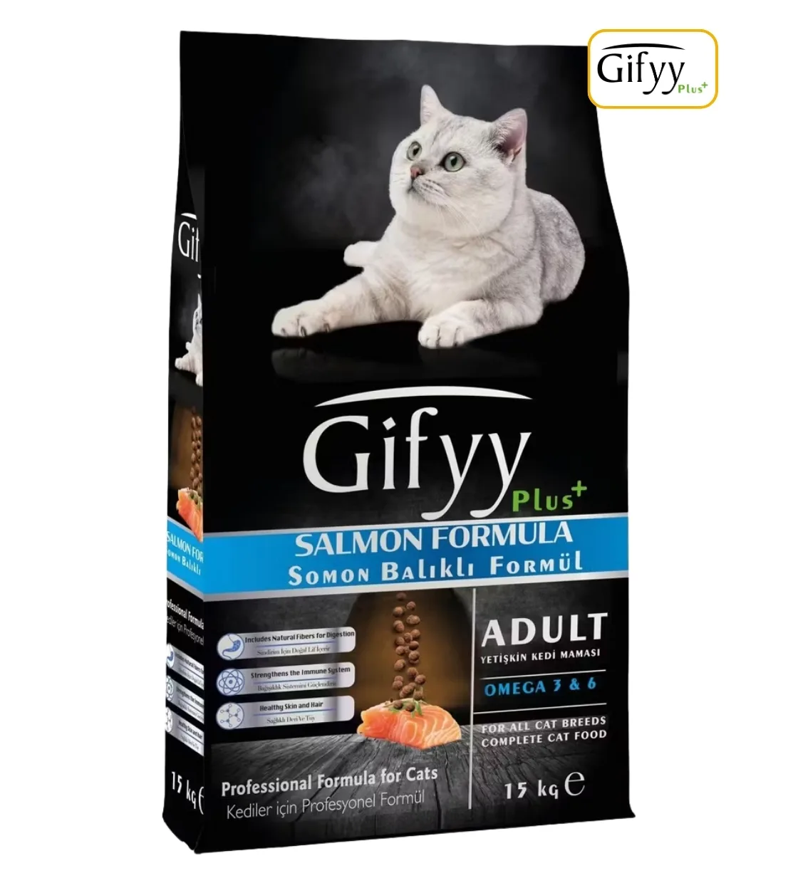 Gifyy Plus Premium Salmon Cat Dry Food 15kg