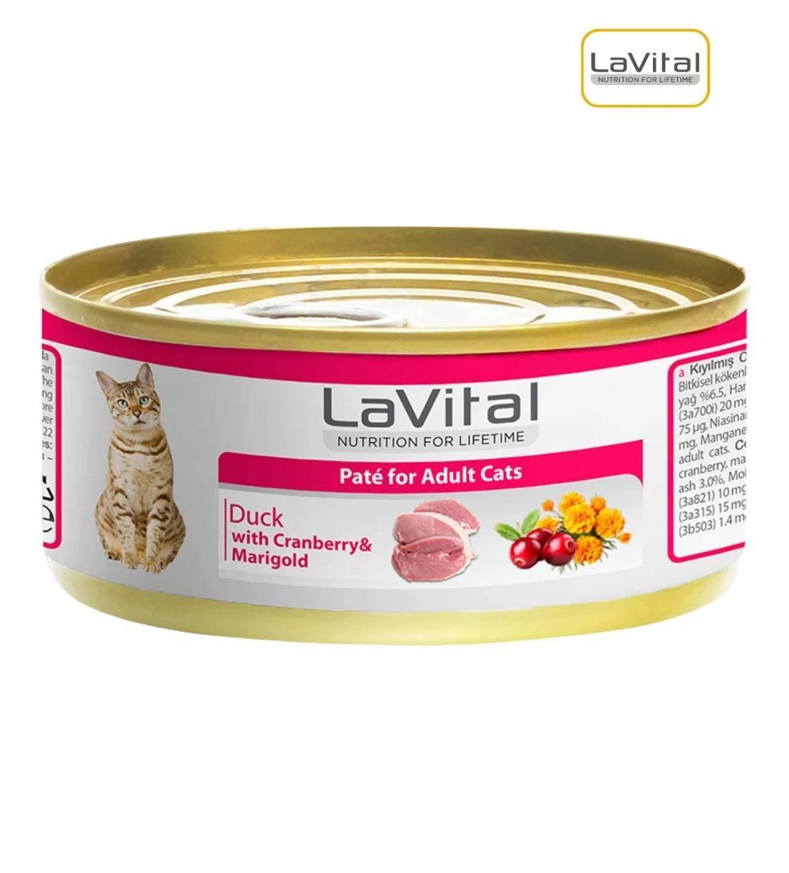 Lavital Duck, Cranberry and Marigold Cat Wet Food 85gm