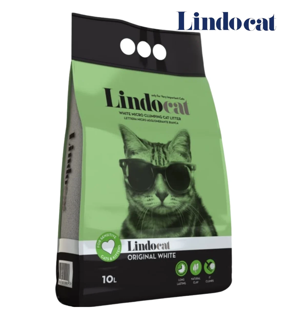 Lindocat Original White Unscented Clumping Cat Litter 10L