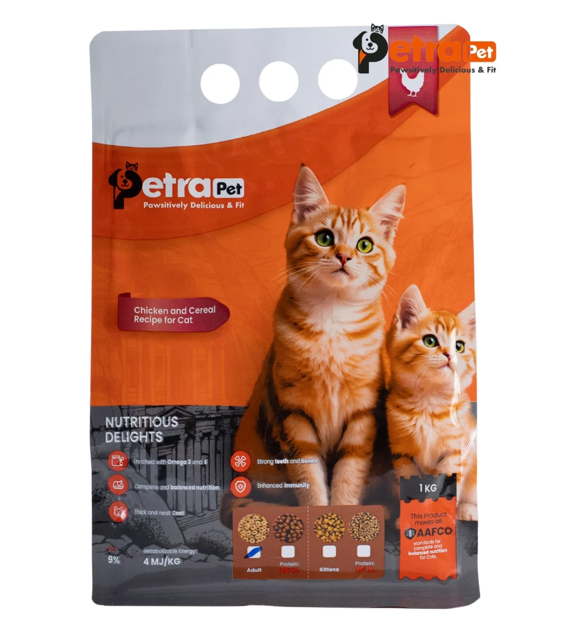 Petra Pet Chicken and Cereals Cat Dry Food 1kg