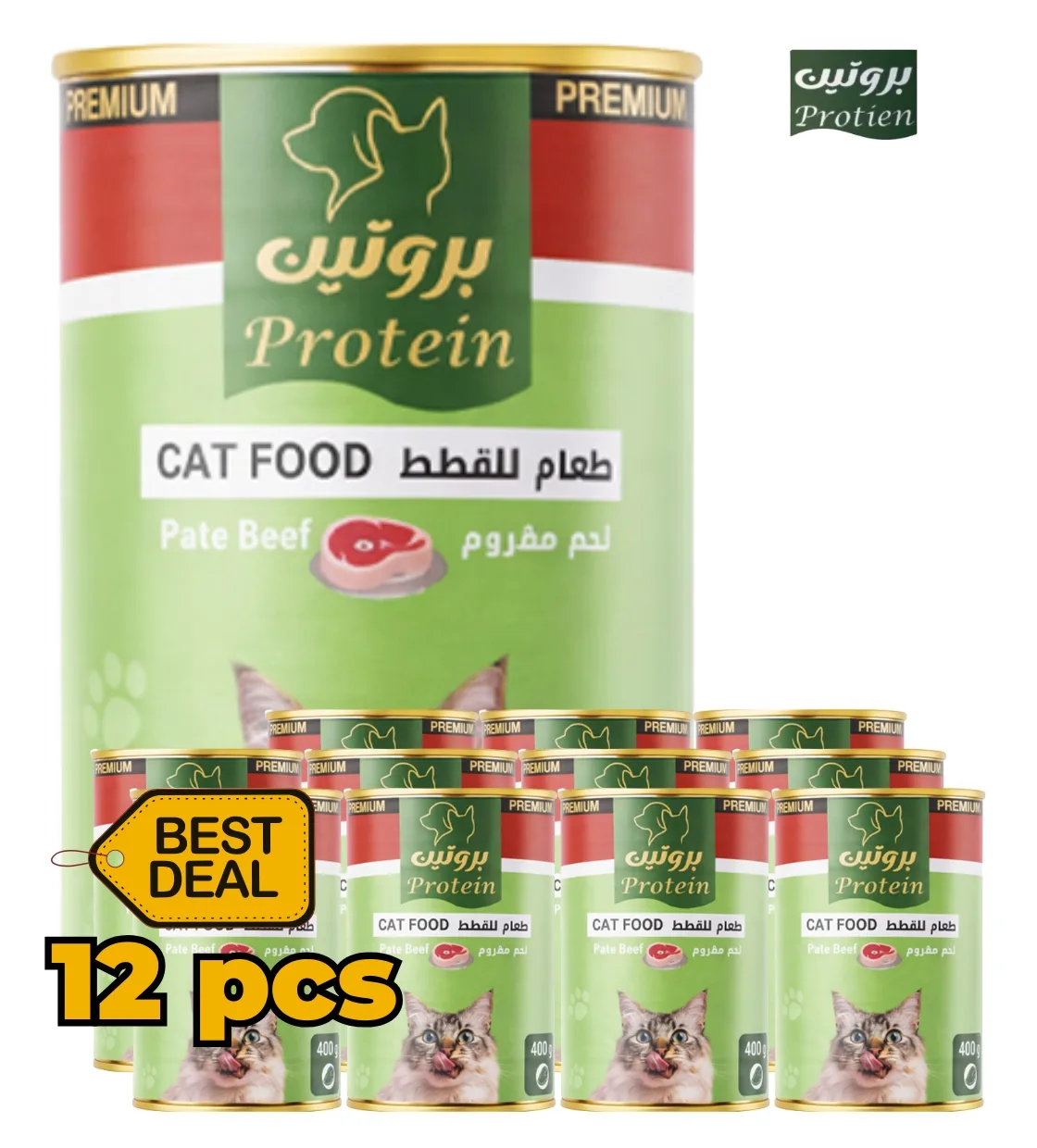 Protein Beef Pate Cat Wet Food 400gm x 12pcs