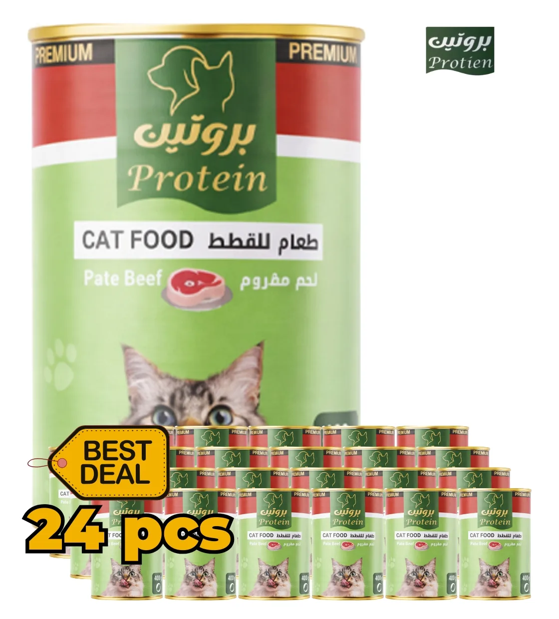Protein Beef Pate Cat Wet Food 400gm x 24pcs