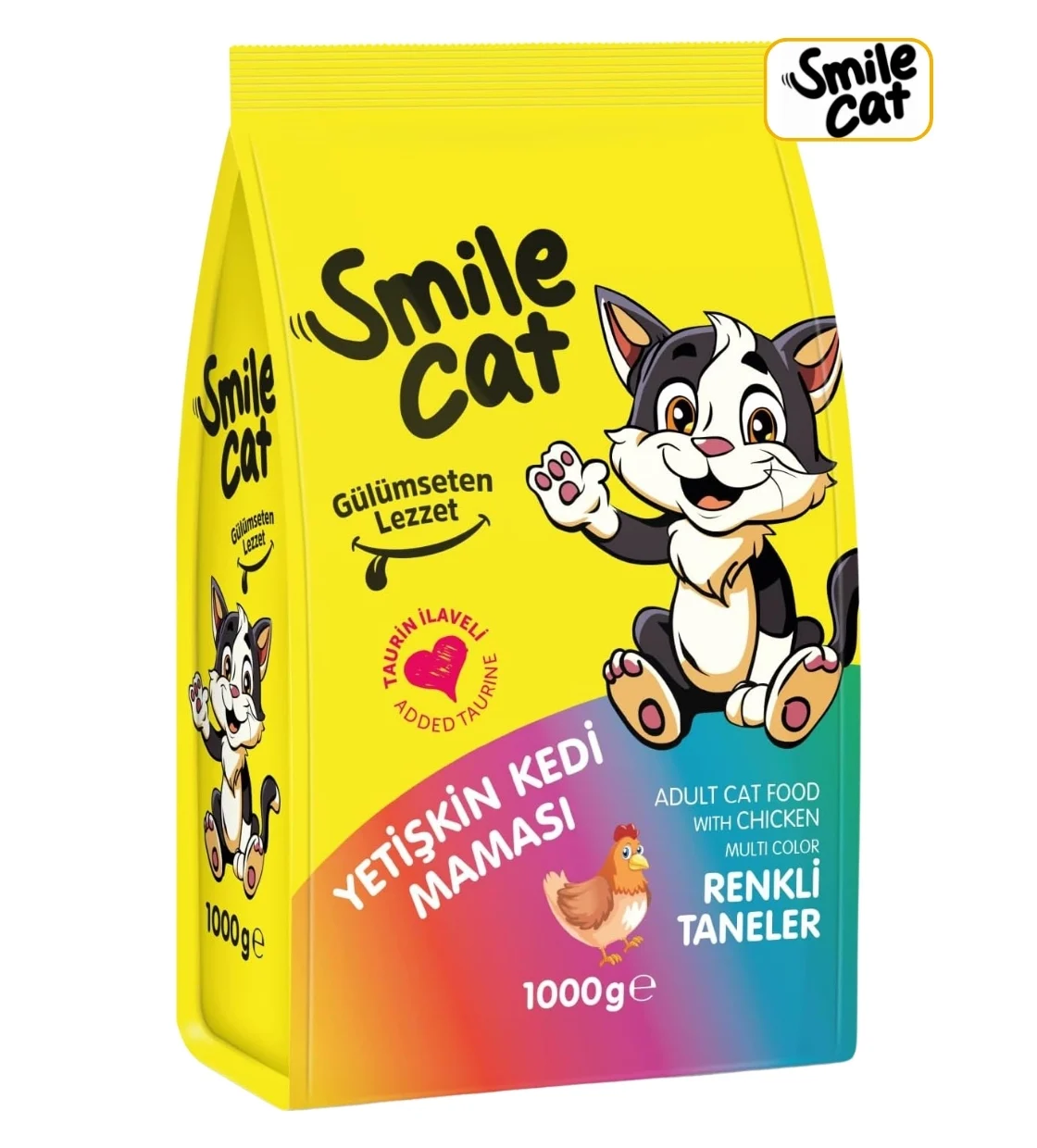 Smile Cat Chicken Multi Color Cat Dry Food 1kg
