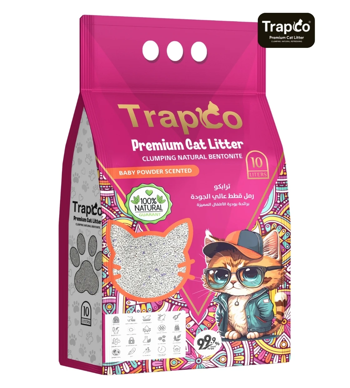 Trapco Baby Bowder Clumping Cat Litter 10L