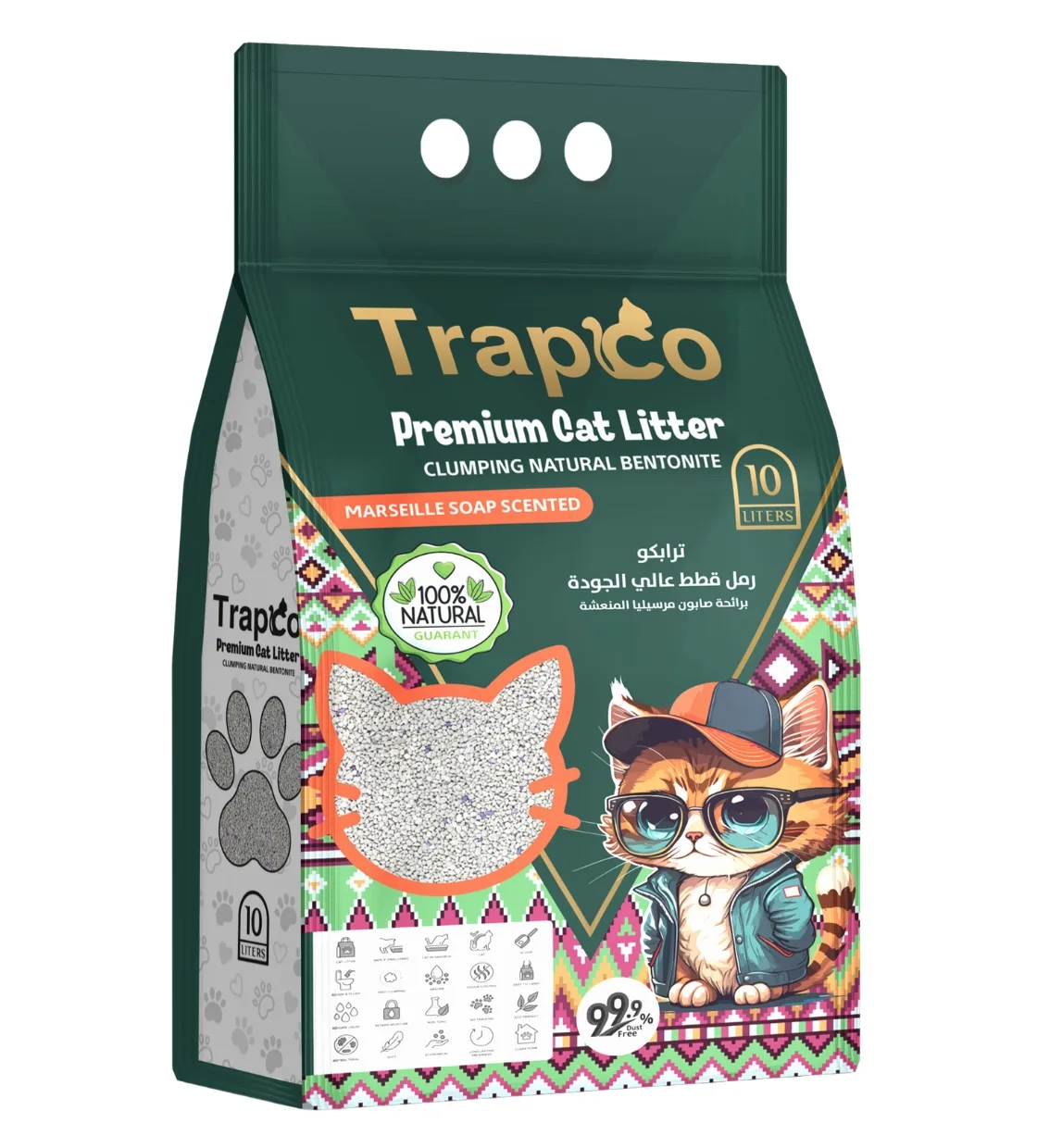 Trapco Marseille Soap Clumping Cat Litter 10L