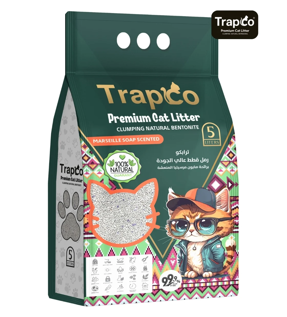 Trapco Marseille Soap Clumping Cat Litter 5L