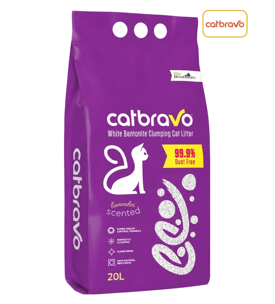 Catbravo Lavender Clumping Cat Litter 20L