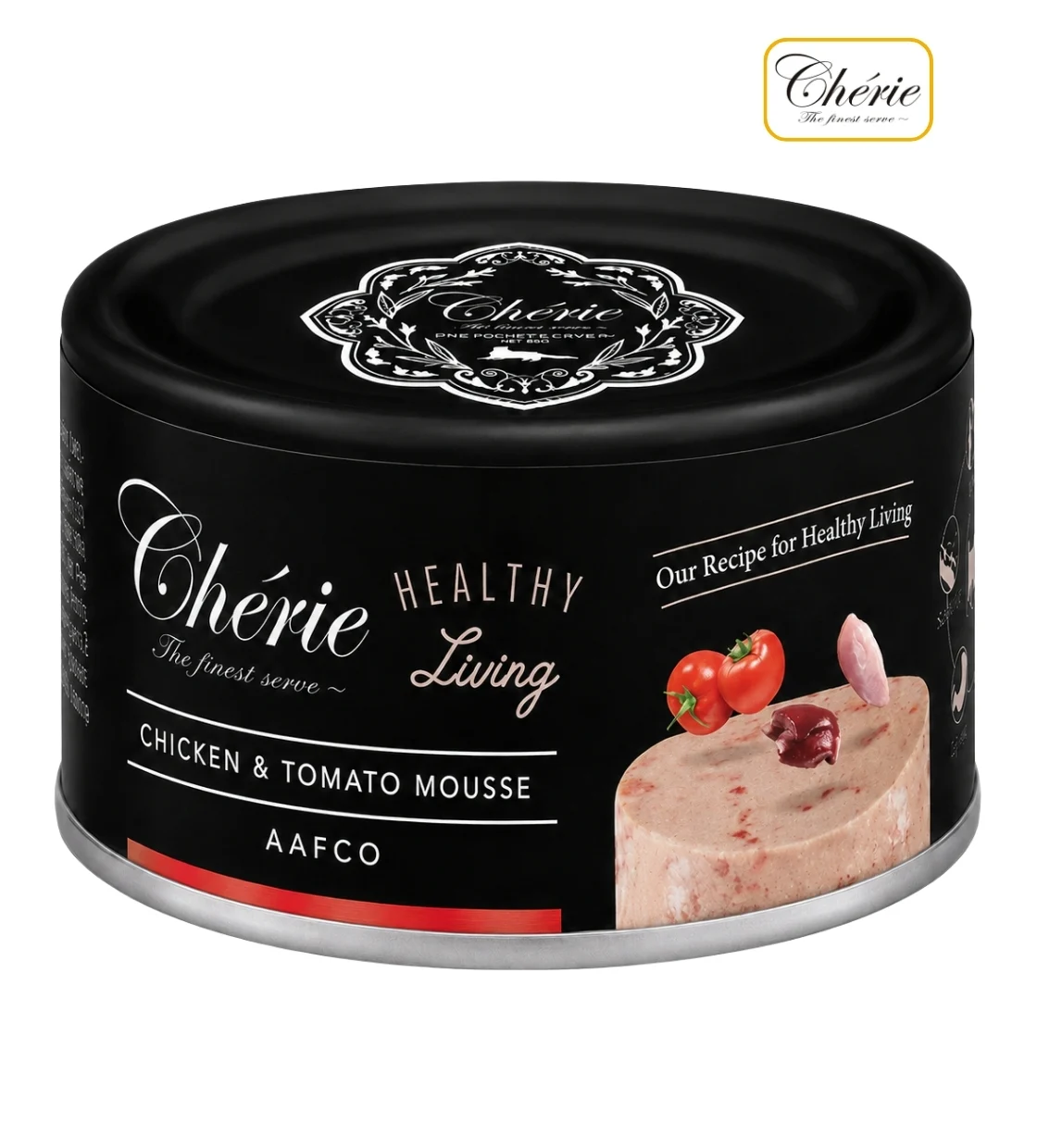 Cherie Healthy Living Chicken and Tomato Mousse Cat Wet Food 80gm
