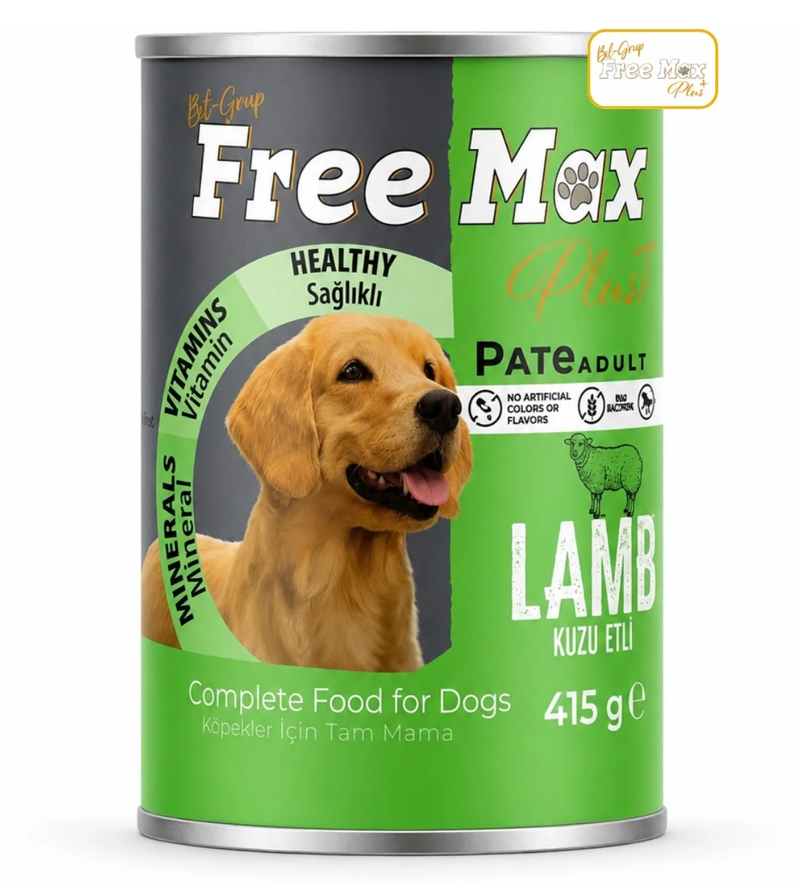 Free Max Lamb Pate Dog Wet Food 400 gm x 24 pcs