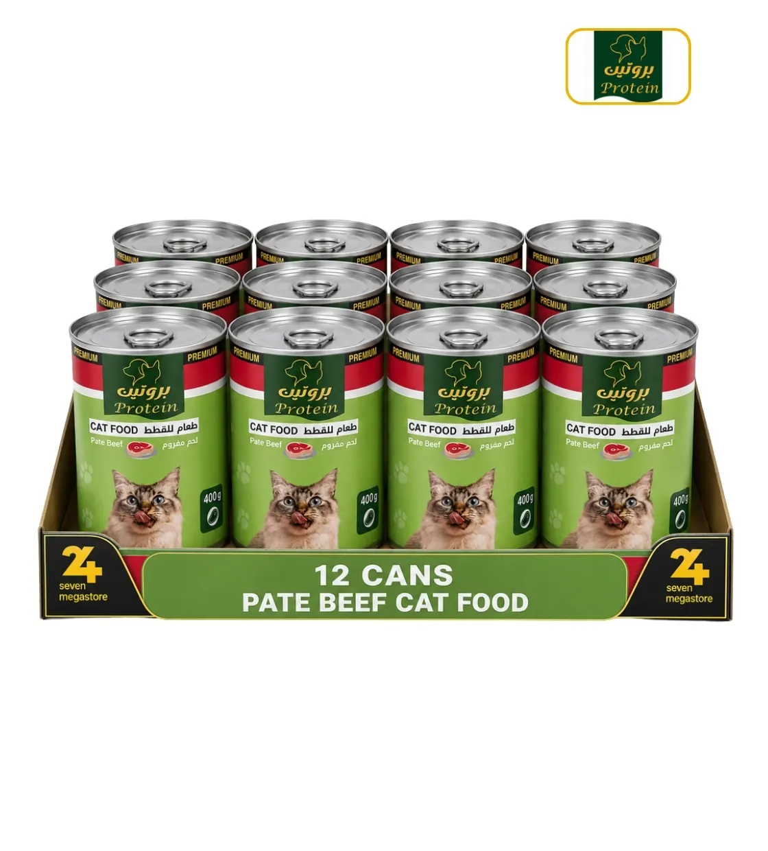Protein Beef Pate Cat Wet Food 400gm x 12pcs