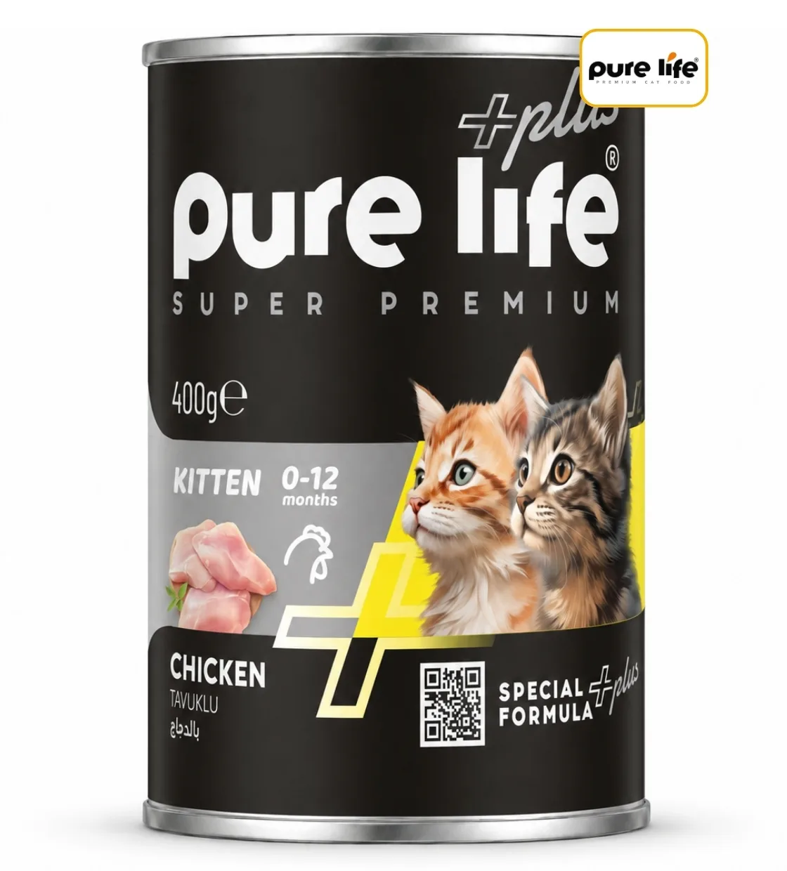 Pure Life Plus Chicken Chunks in Gravy Kitten Wet Food 400gm
