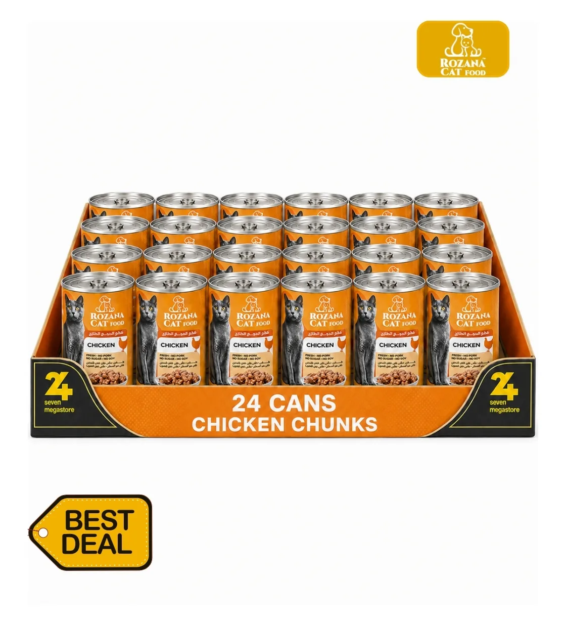 Rozana Chicken Chunks Cat Wet Food 400gm x 24pcs