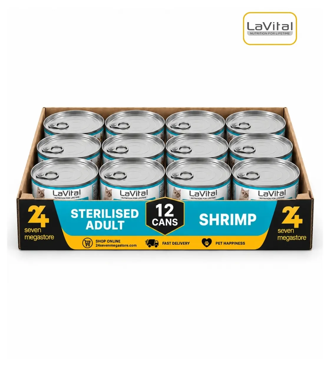 Lavital Shrimp, Pumpkin and Artichoke Pate Sterilised Cat Wet Food 85gm x 12pcs