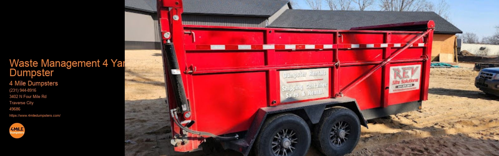 Waste Management 4 Yard Dumpster 4 Mile Dumpsters Waste Management 4 Yard Dumpster
