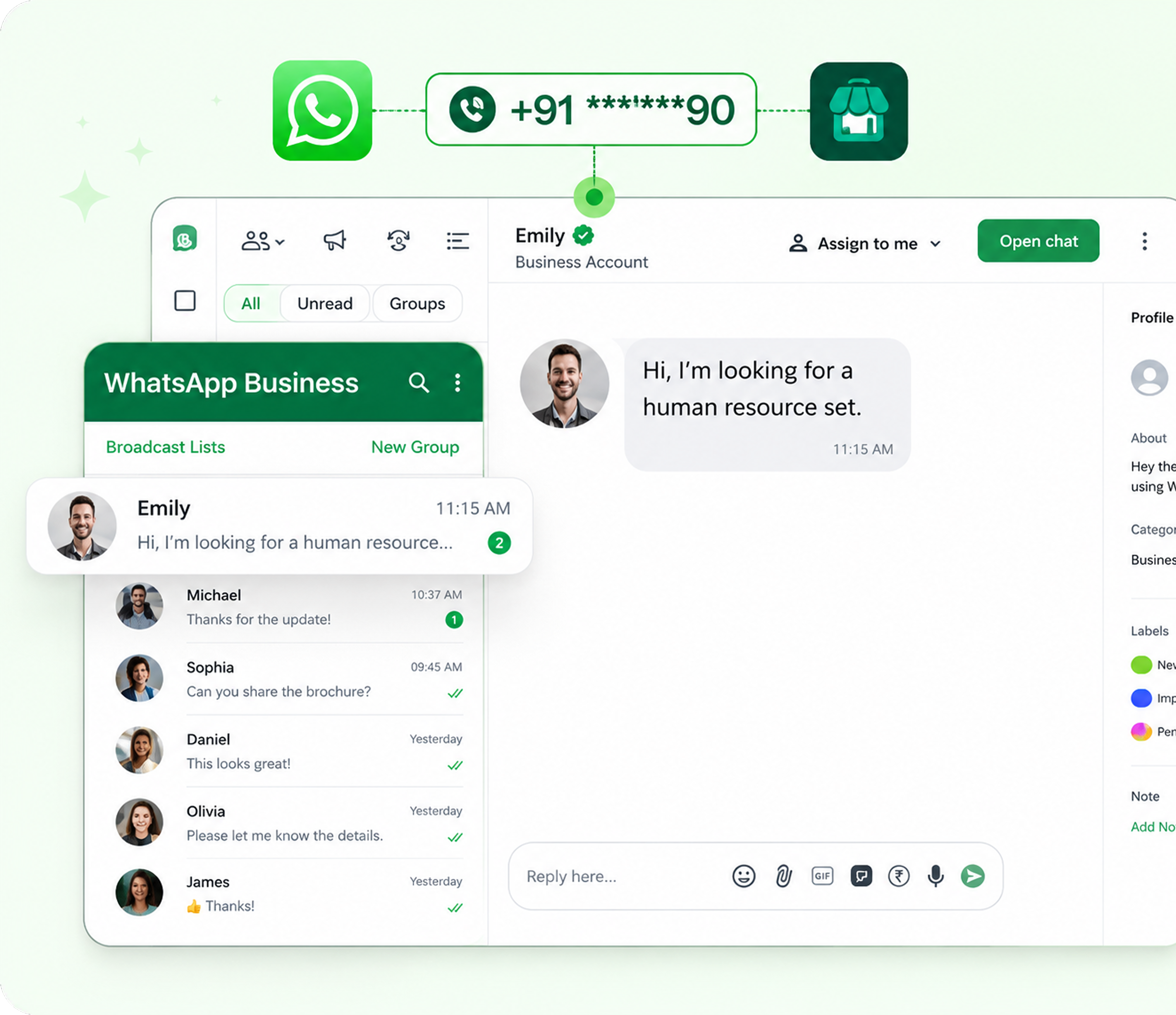 WhatsApp coexistence automation
