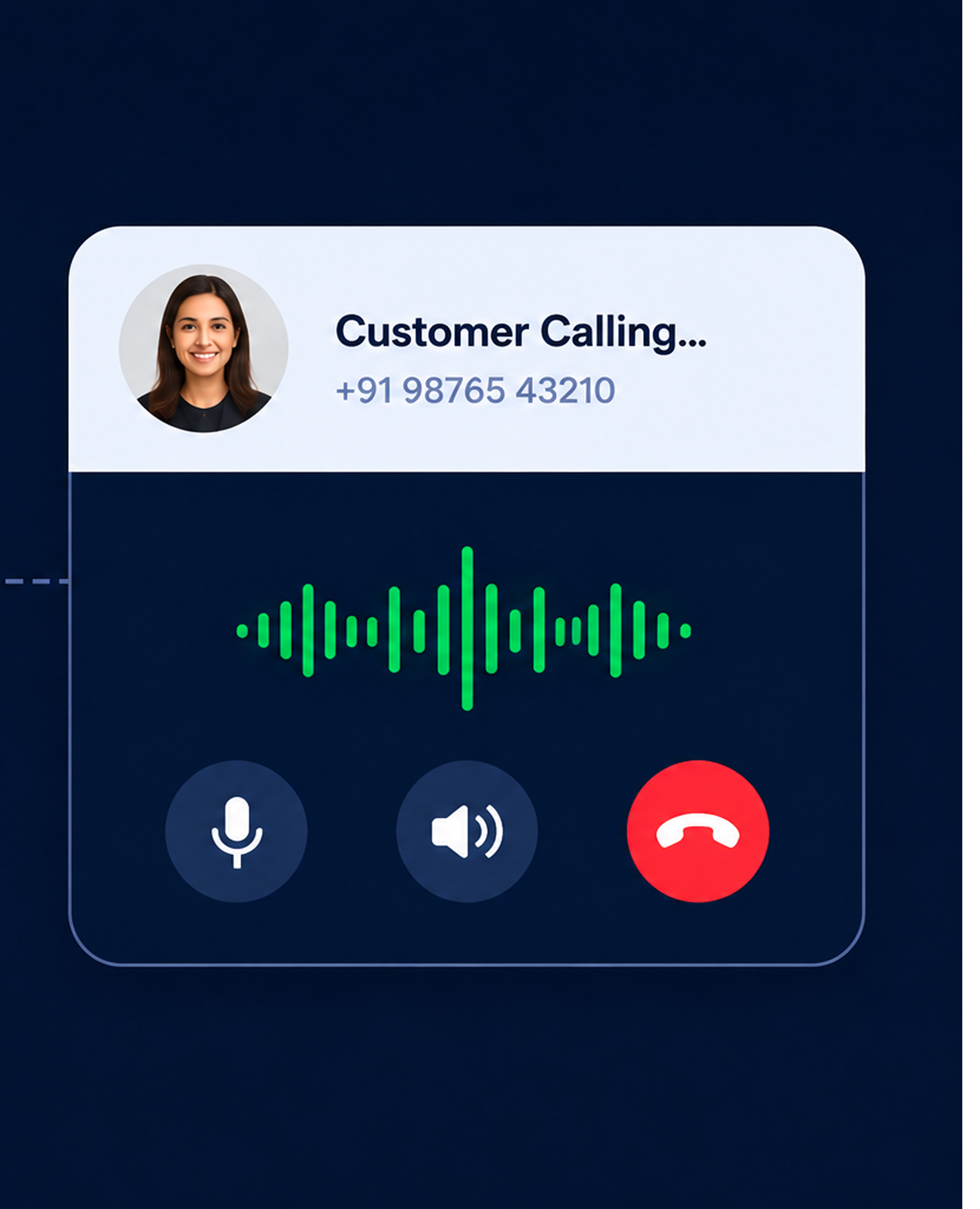 AI Voice Assistant call interface