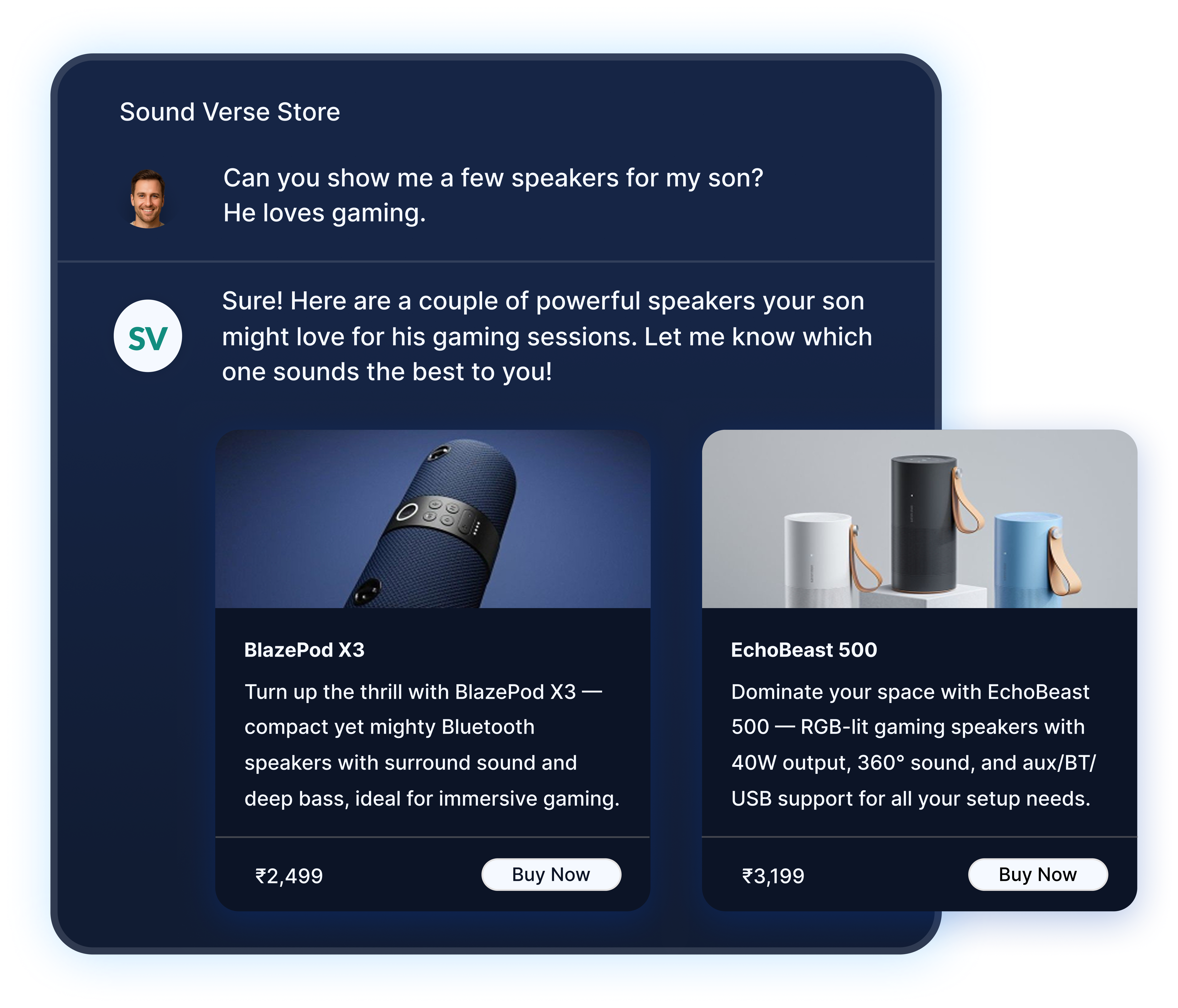 Chatbot interface
