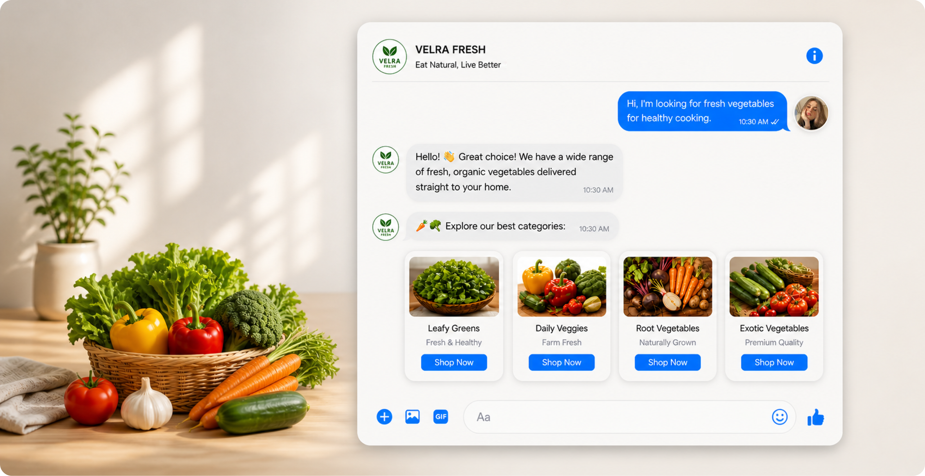 Start conversations instantly in Messenger