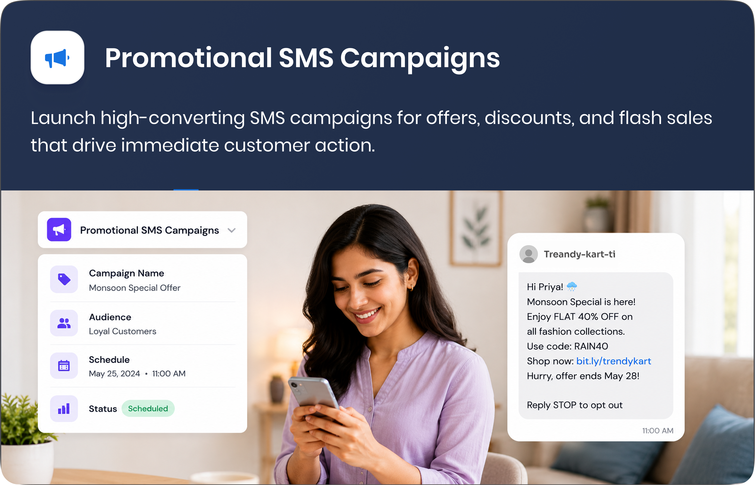 Chatbots SMS card