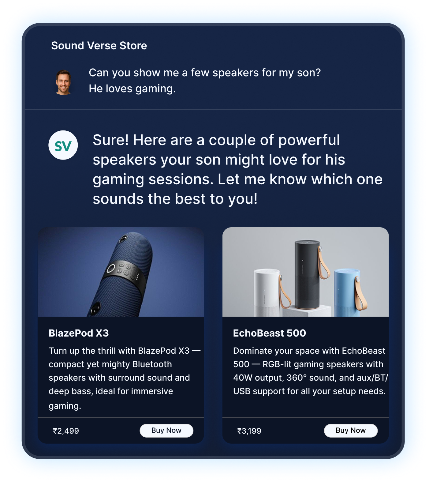 Chatbot interface mobile
